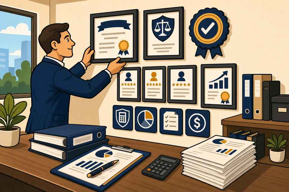Accountants & CPAs trust-builder illustration for proof appears before hesitation.