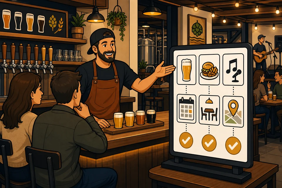 Bars & Breweries trust-builder illustration for visits and event interest stay obvious.