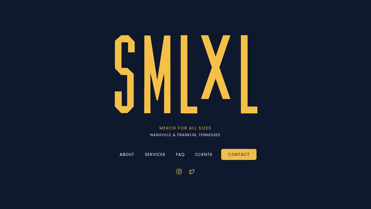 Screen Printing & Embroidery website example — SMLXL Merch